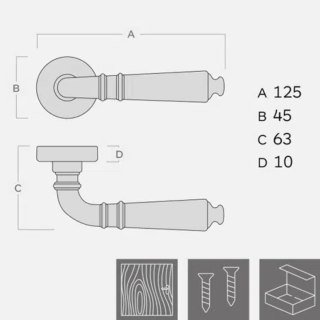 KVAKA AIDA DECO CRNA ROZETA KLJUČ 
