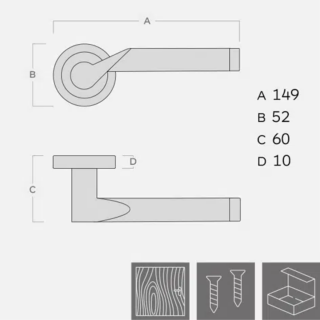 KVAKA BI-COLOR III NIKL/KROM ROZETA KLJUČ 13586 