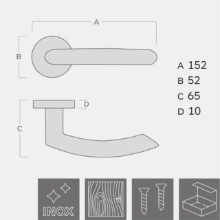 KVAKA KUBO INOX ROZETA WC 19124 