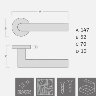 KVAKA METRO 102/236 ROZETA CRNA SOBNI KLJUČ 20723 