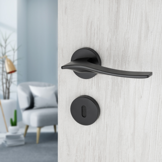 KVAKA LINEA CRNA MAT OKRUGLA ROZETA KLJUČ 29805 