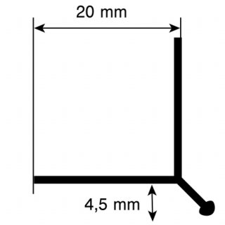 VANJSKI PROFIL A KUT 45 ROCKO ANTIK 2800mm 