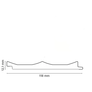 ZIDNA OBLOGA FN MDF WA090OC FOEI73N HRAST/HRAST 12/118/2670mm pak=1,89m2 