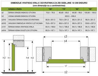 KOMPLET VRATA ENDURO S DOVRATNIKOM 10cm 637 antracit 