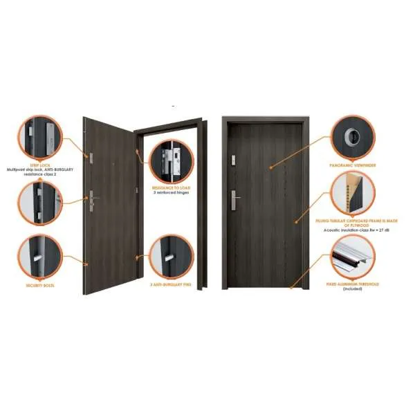 PROTUPROVALNA VRATA S DOVRATNIKOM EGIDA 29dB 95/204 D ANTRACIT B637 