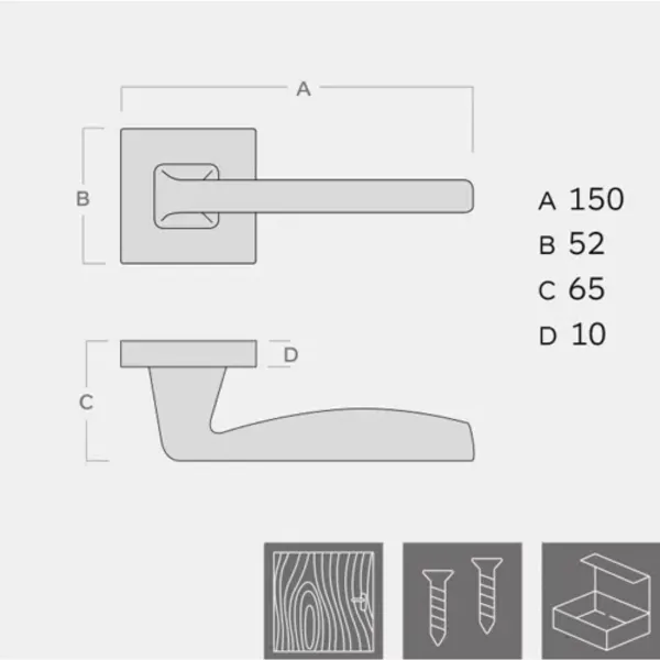 KVAKA ELITE KROM MAT ROZETA KLJUČ 20010 
