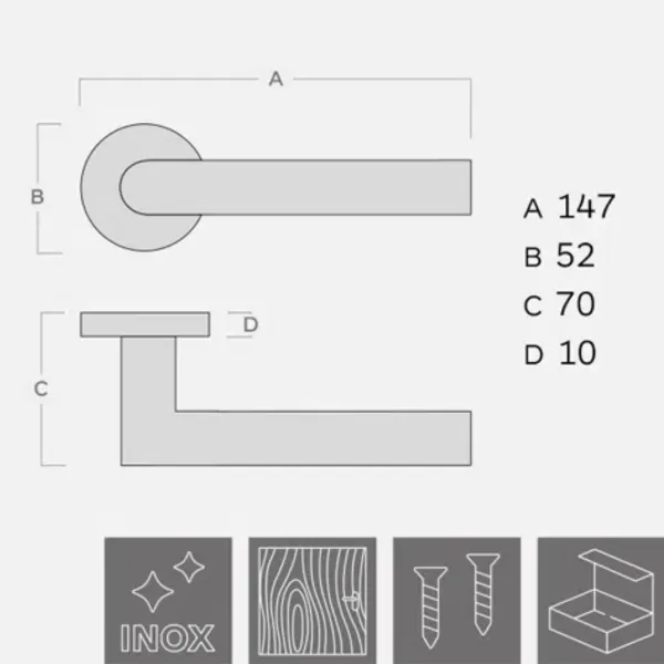 KVAKA METRO 102/236 ROZETA WC INOX 