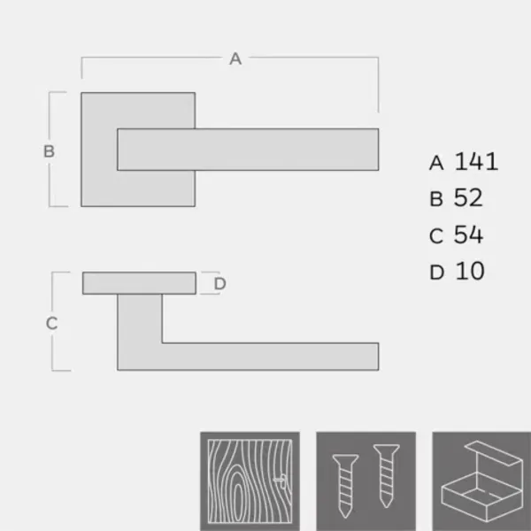 KVAKA QUADRO KROM MAT ROZETA WC 20027 