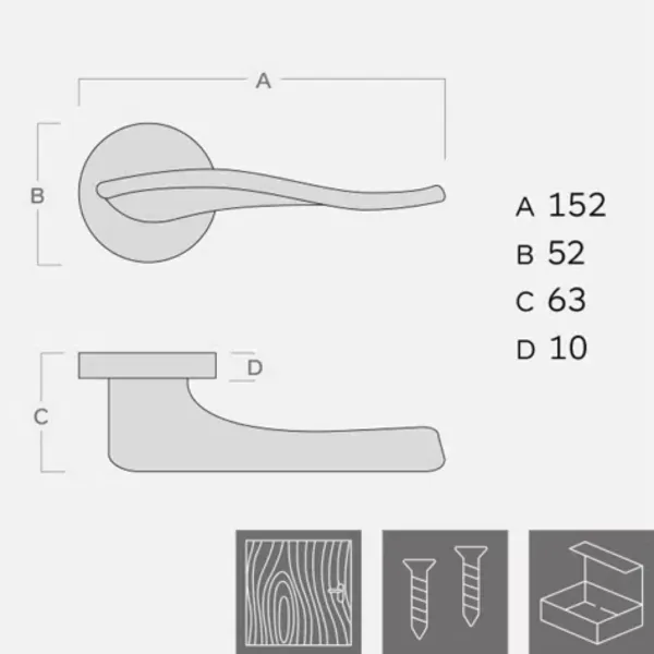 KVAKA LINEA KROM MAT OKRUGLA ROZETA WC 921940 