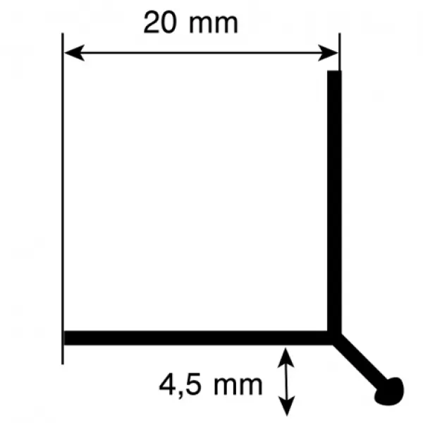 VANJSKI PROFIL A KUT 45 ROCKO ANTIK 2800mm 
