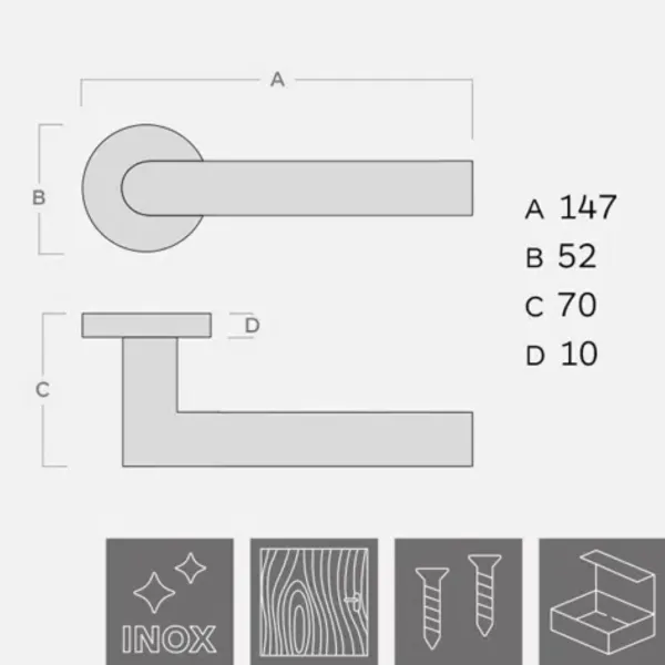 KVAKA METRO 102/236 ROZETA CILINDAR CRNA 20722 