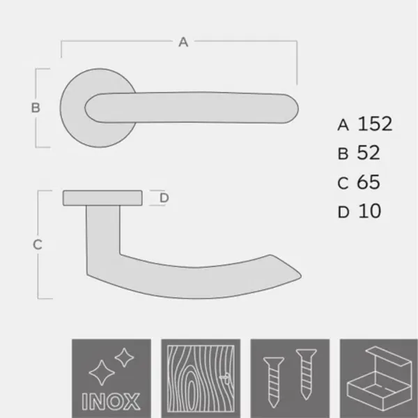 KVAKA KUBO INOX ROZETA KLJUČ 19122 