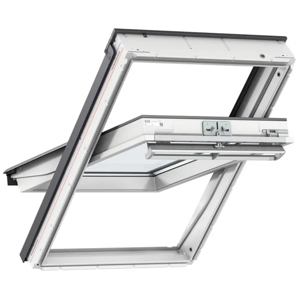 VELUX PREMIUM KROVNI PROZOR, BIJELI POLIURETAN, GORNJA RUČKA, STAKLO 70 