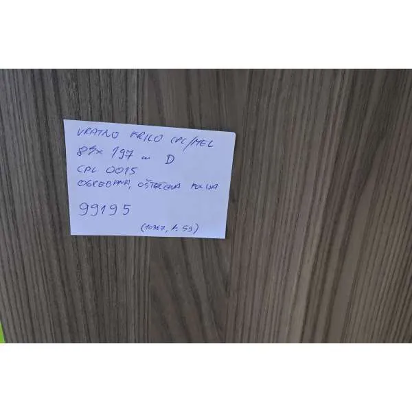 VRATNO KRILO CPL/MELAMIN UNUTARNJA 84x197 cm, D, Cpl 0015, odlijepljena folija 