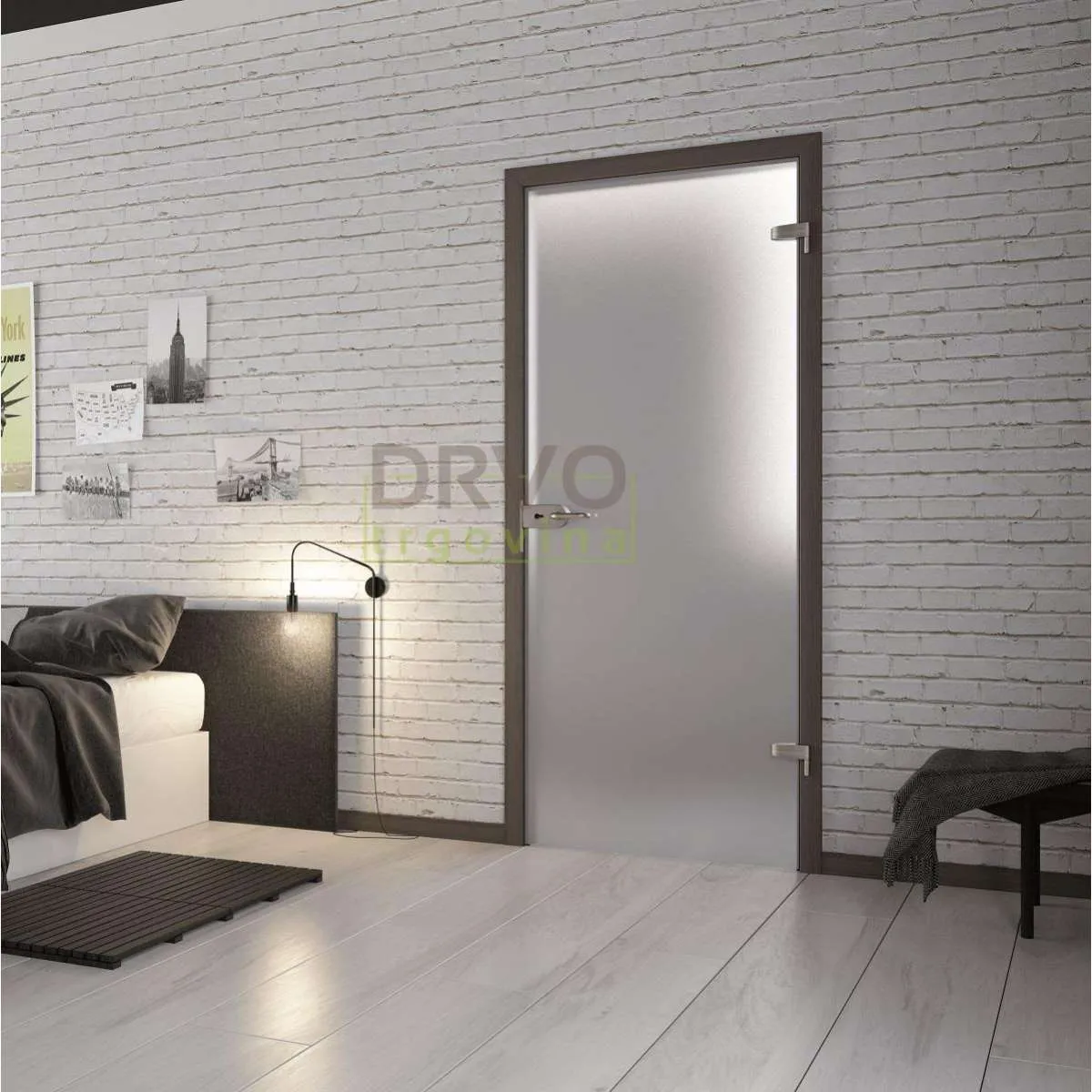 STAKLENA VRATA S DOVRATNIKOM OD 14,0-15,9 cm ENDURO AMBER 13 SATINATO 75d IZLOŽBENA 