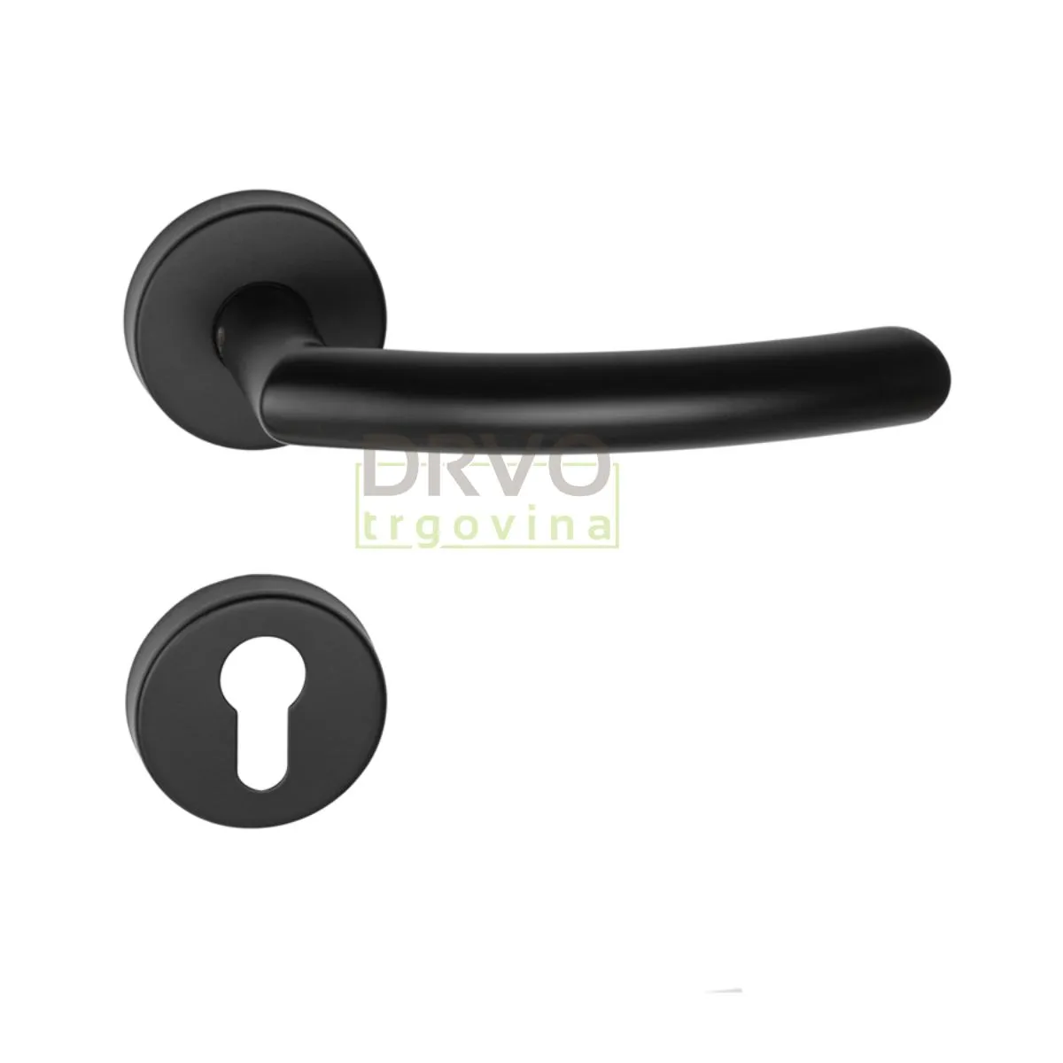 KVAKA KUBO INOX CRNA ROZETA CILINDAR 29421 