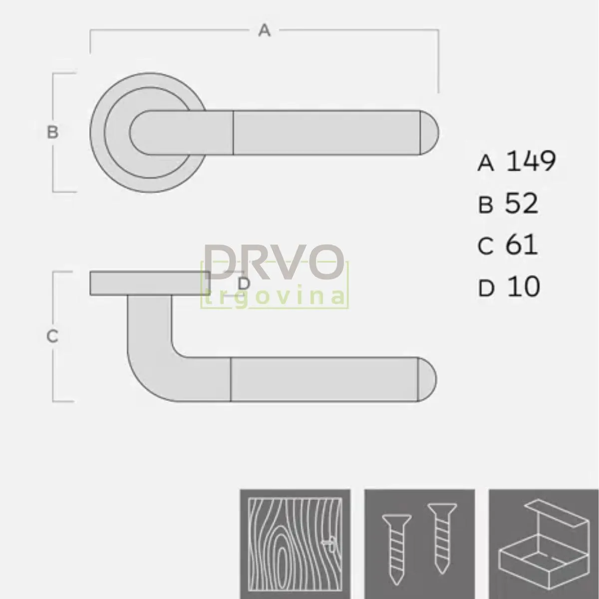 KVAKA BI-COLOR V ROZETA INOX WC 13493 