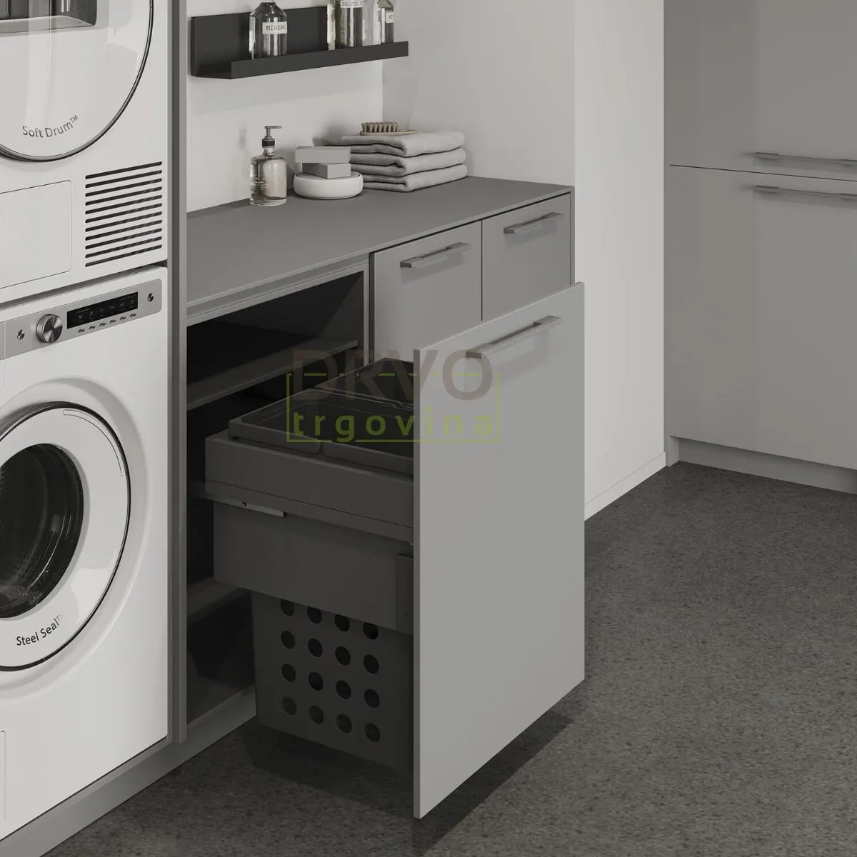 KOŠARA ZA RUBLJE KB600 H550 2x44 litre LAVA 103381952 