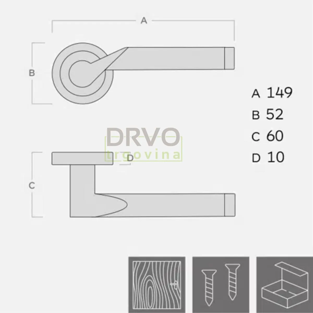 KVAKA BI-COLOR III NIKL/KROM ROZETA KLJUČ 13586 