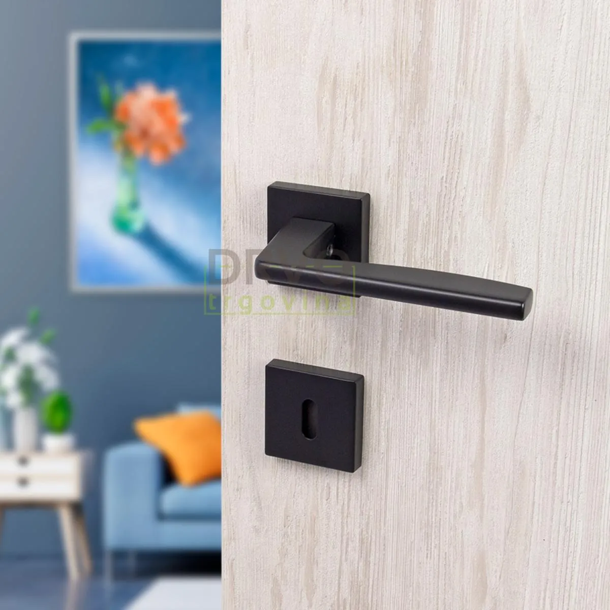 KVAKA ELITE CRNA MAT KVADR.ROZETA KLJUČ 20458 110132 