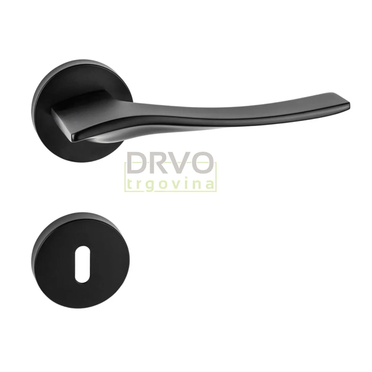 KVAKA LINEA CRNA MAT OKRUGLA ROZETA KLJUČ 29805 