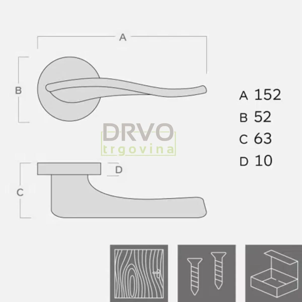 KVAKA LINEA CRNA MAT OKRUGLA ROZETA WC 29807 