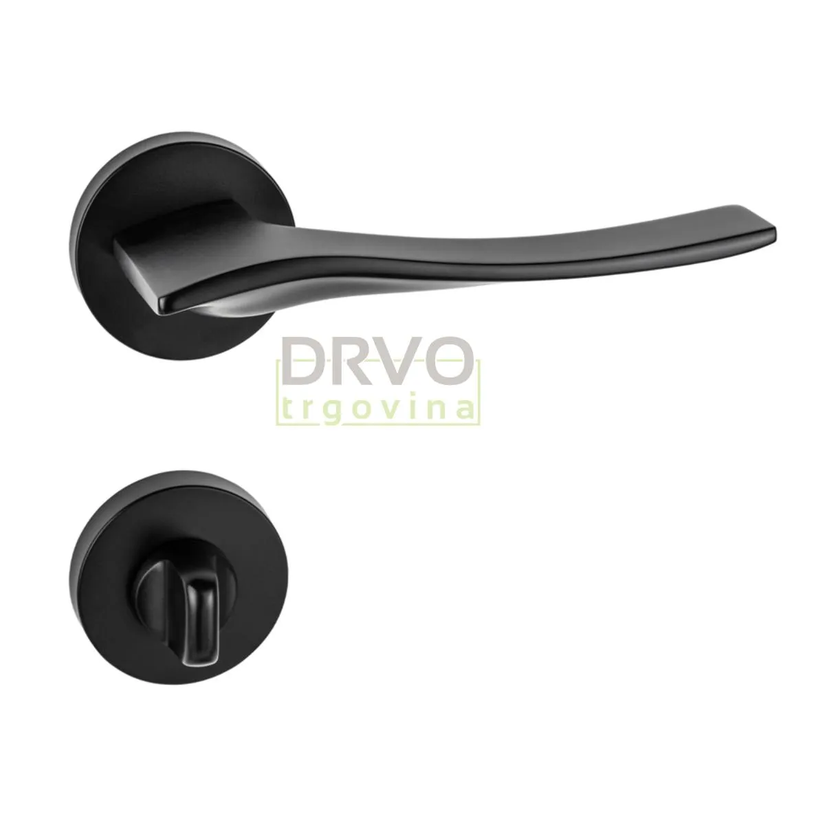 KVAKA LINEA CRNA MAT OKRUGLA ROZETA WC 29807 