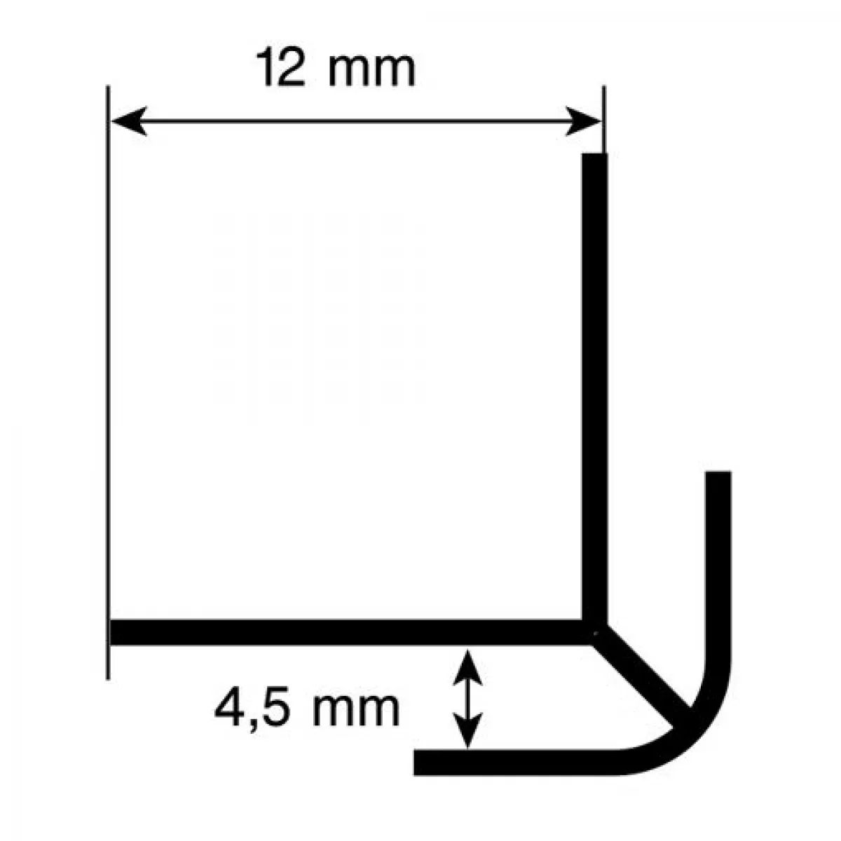 VANJSKI PROFIL ROCKO BIJELI 2800mm 