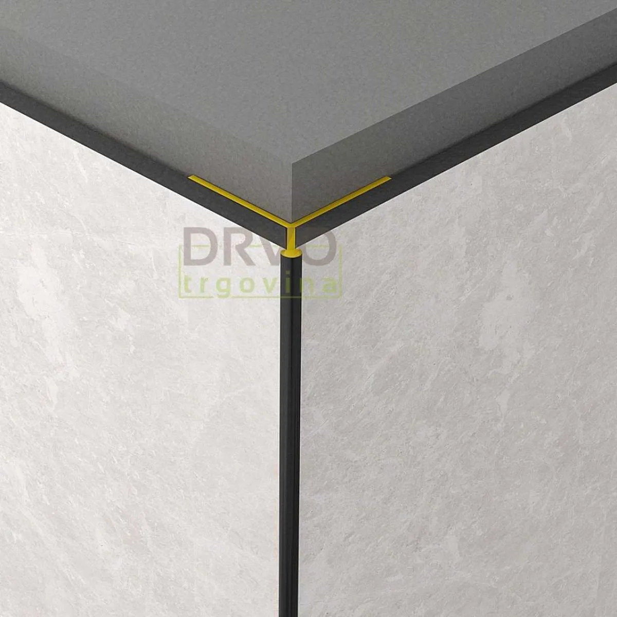 VANJSKI PROFIL A KUT 45 ROCKO CRNI 2800mm 