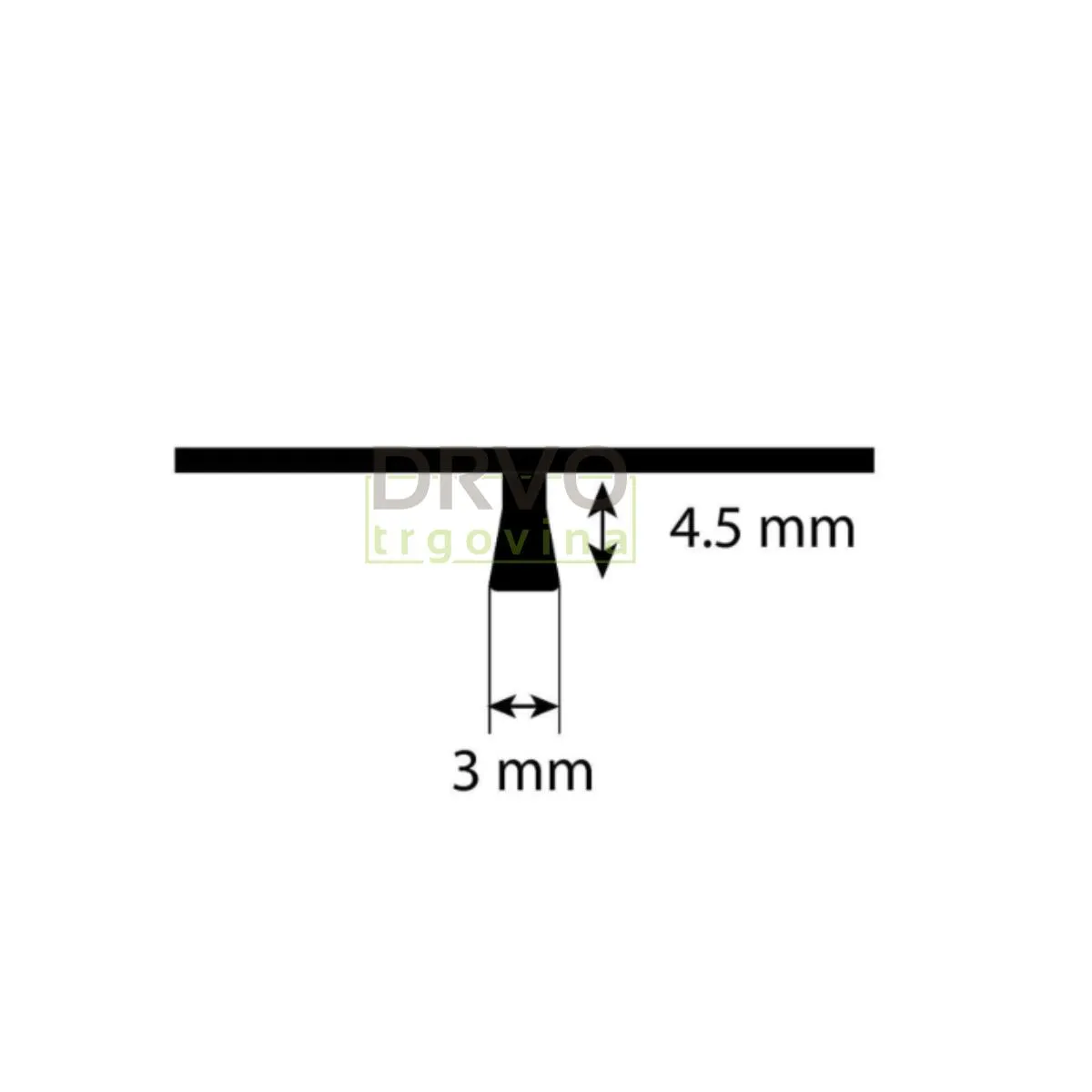 SPOJNI PROFIL SLIM ROCKO CRNI 2800mm 