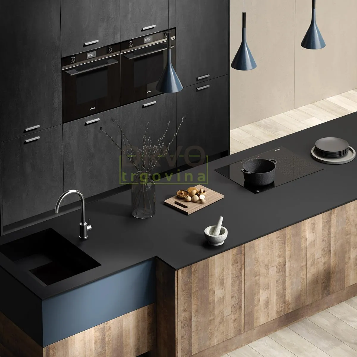 IVERICA OPLEMENJENA 0190 PE CRNA 18/2800/2070mm 