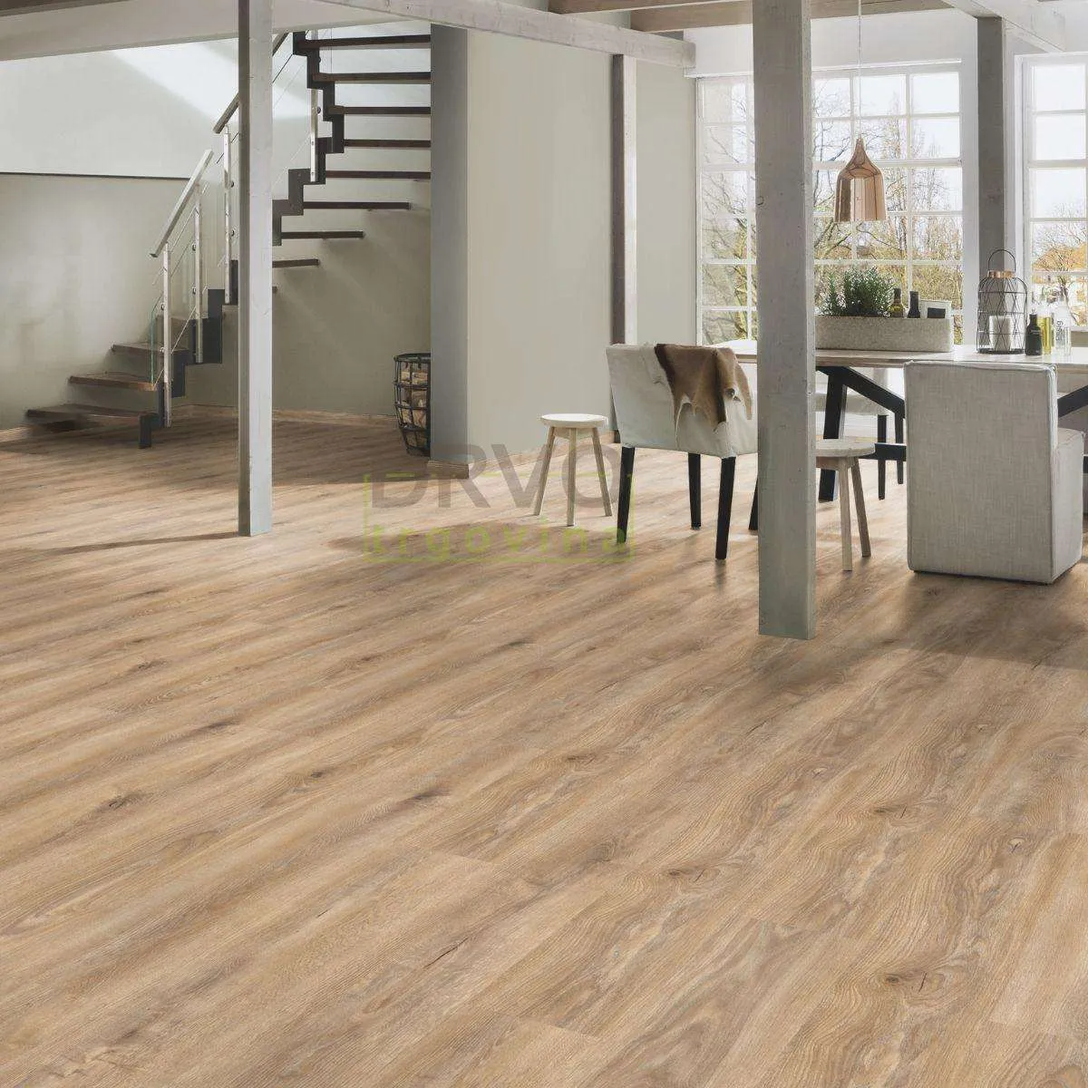 LAMINAT 12mm/Kl.33 KRONOSTEP PURE+ V FUGA K470 HRAST NATURAL CASHMERE p=1,507 m2 