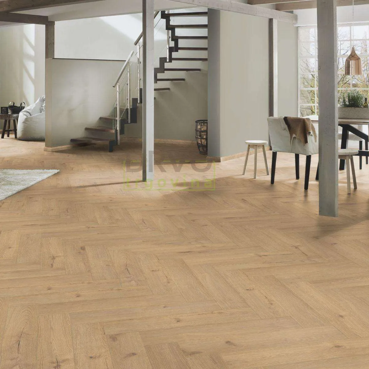 LAMINAT  8mm/Kl.32 HERRINGBONE MO.RE K326 HRAST SUNDANCE RIBLJA KOST p=0,87 m2 