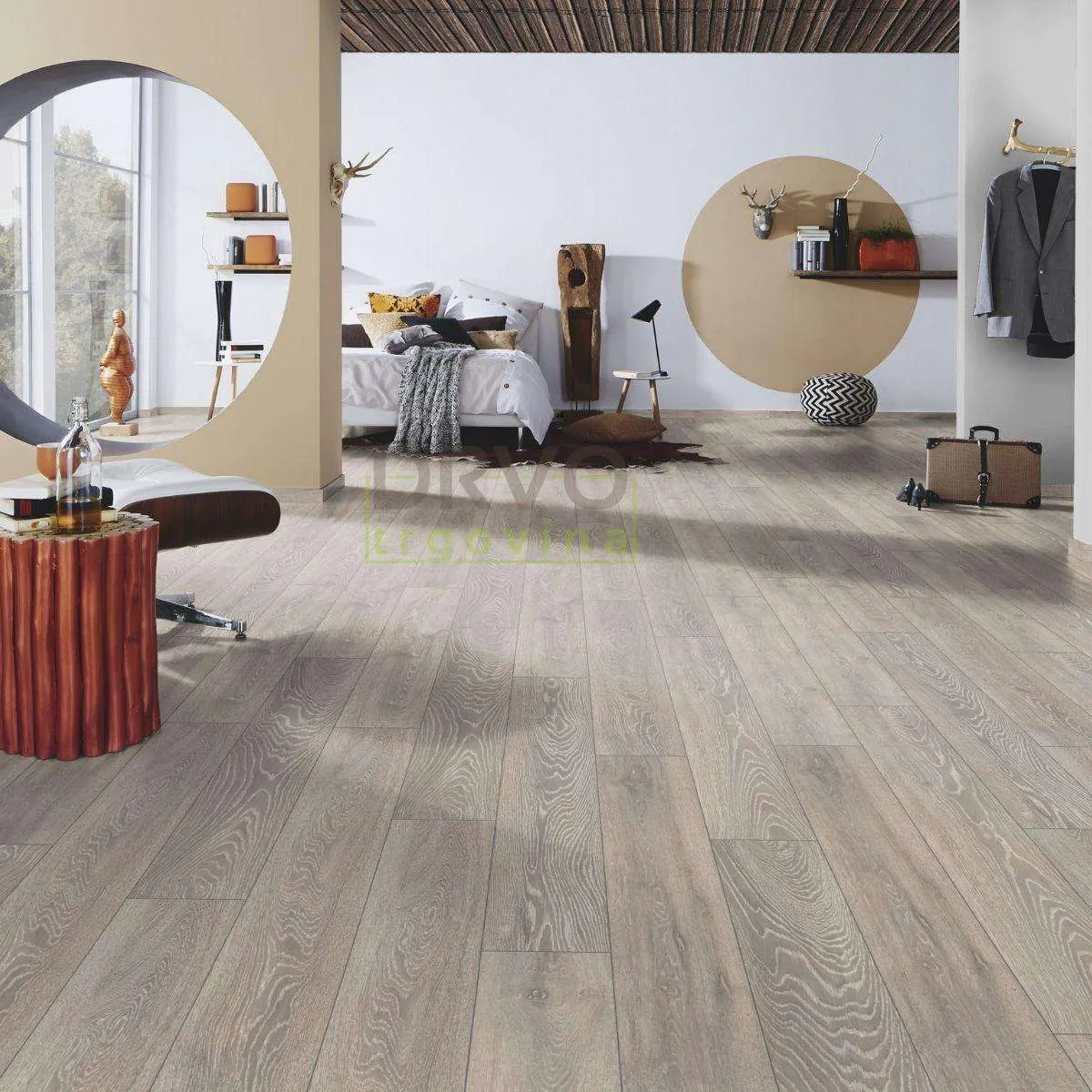 LAMINAT  8mm/Kl.32 SUPER NATURAL CLASSIC PURE+ 5542 HRAST SIVI p=2,260 m2 