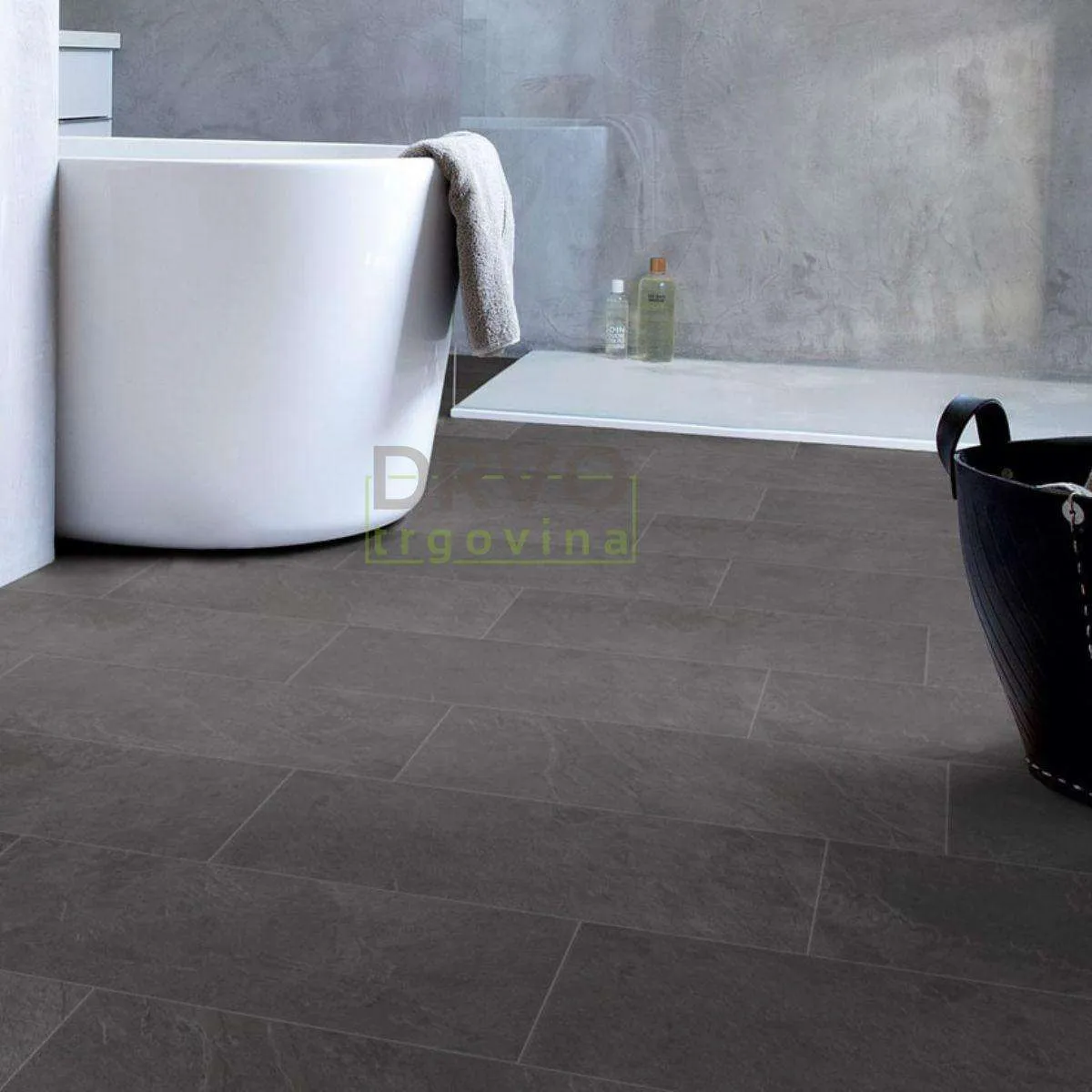 SPC VINIL 5mm/KL.33 QUICKSTEP 40035x BLACK SLATE, RASPOLOŽIVO 7,396m2 