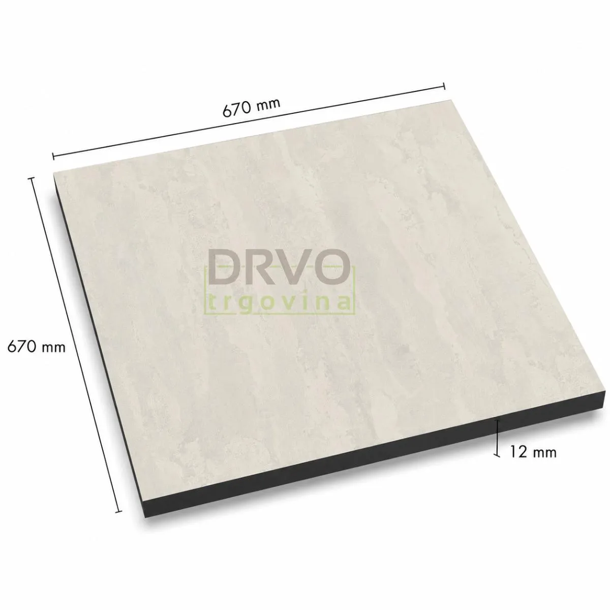 PLOČE ZA STOLOVE HPL COMPACT 670x670mm 