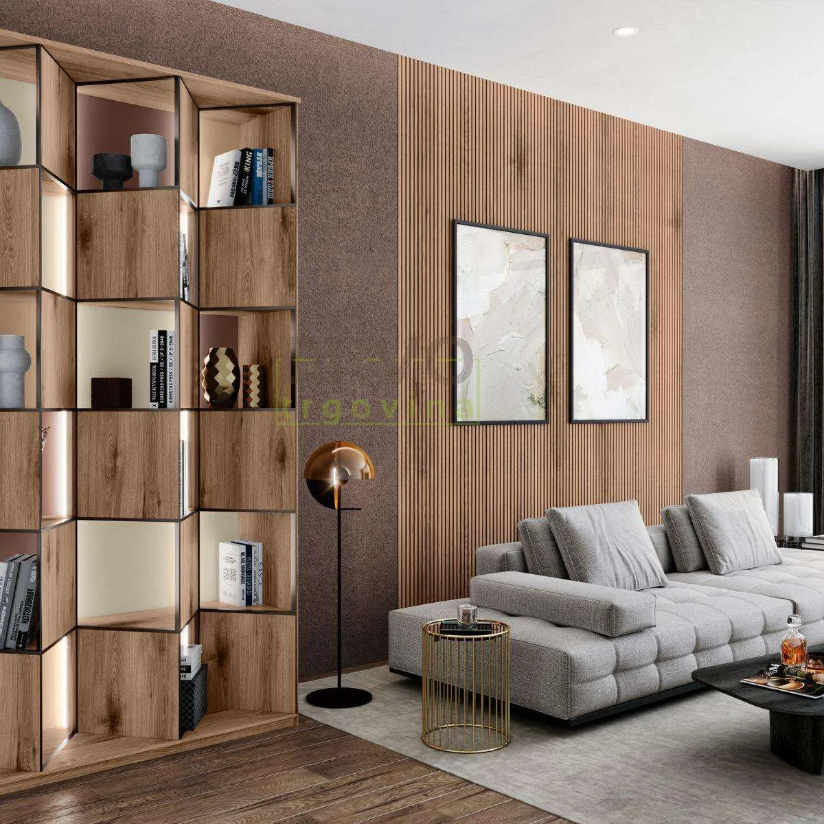 AKUSTIČNI PANELI MDF KRONO black K543 Sand Barbera Hrast  17/600/2600mm  p= 1,56 m2 