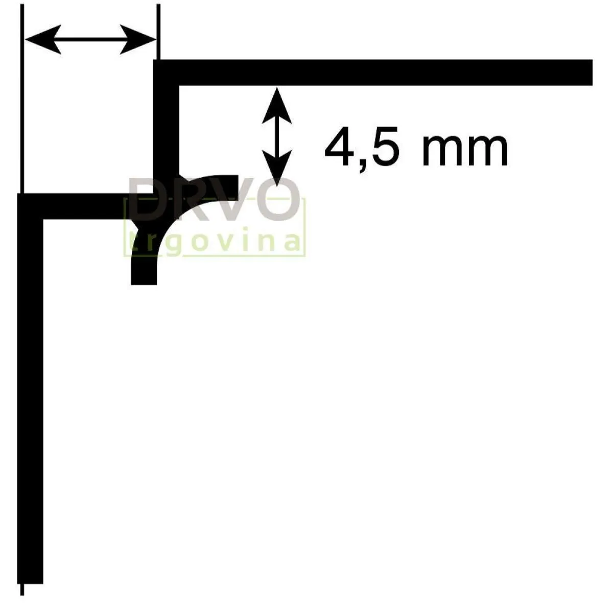UNUTARNJI PROFIL ROCKO ANTIK 2800mm 