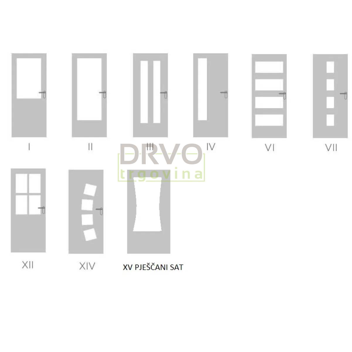 VRATA SA STAKLOM CPL UNUTARNJA 