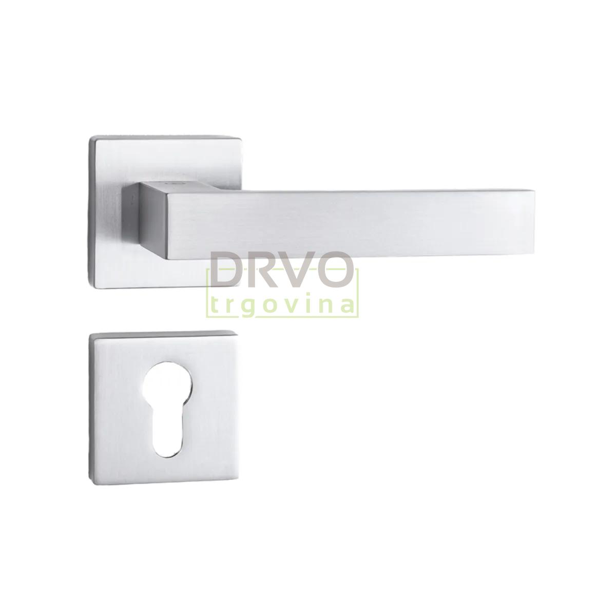 KVAKA QUADRO KROM MAT ROZETA CILINDAR 20025 