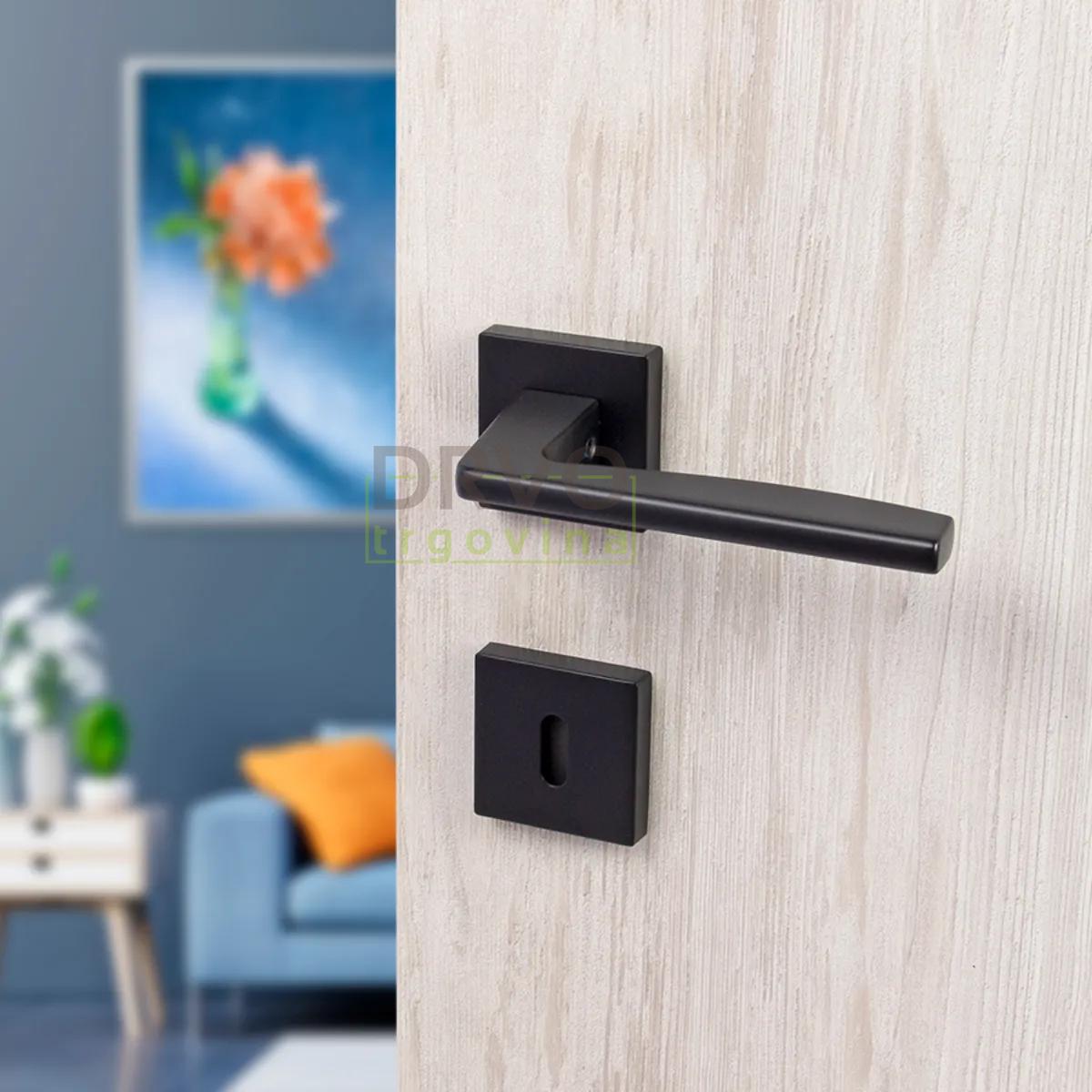 KVAKA ELITE CRNA MAT KVADR.ROZETA KLJUČ 20458 110132 