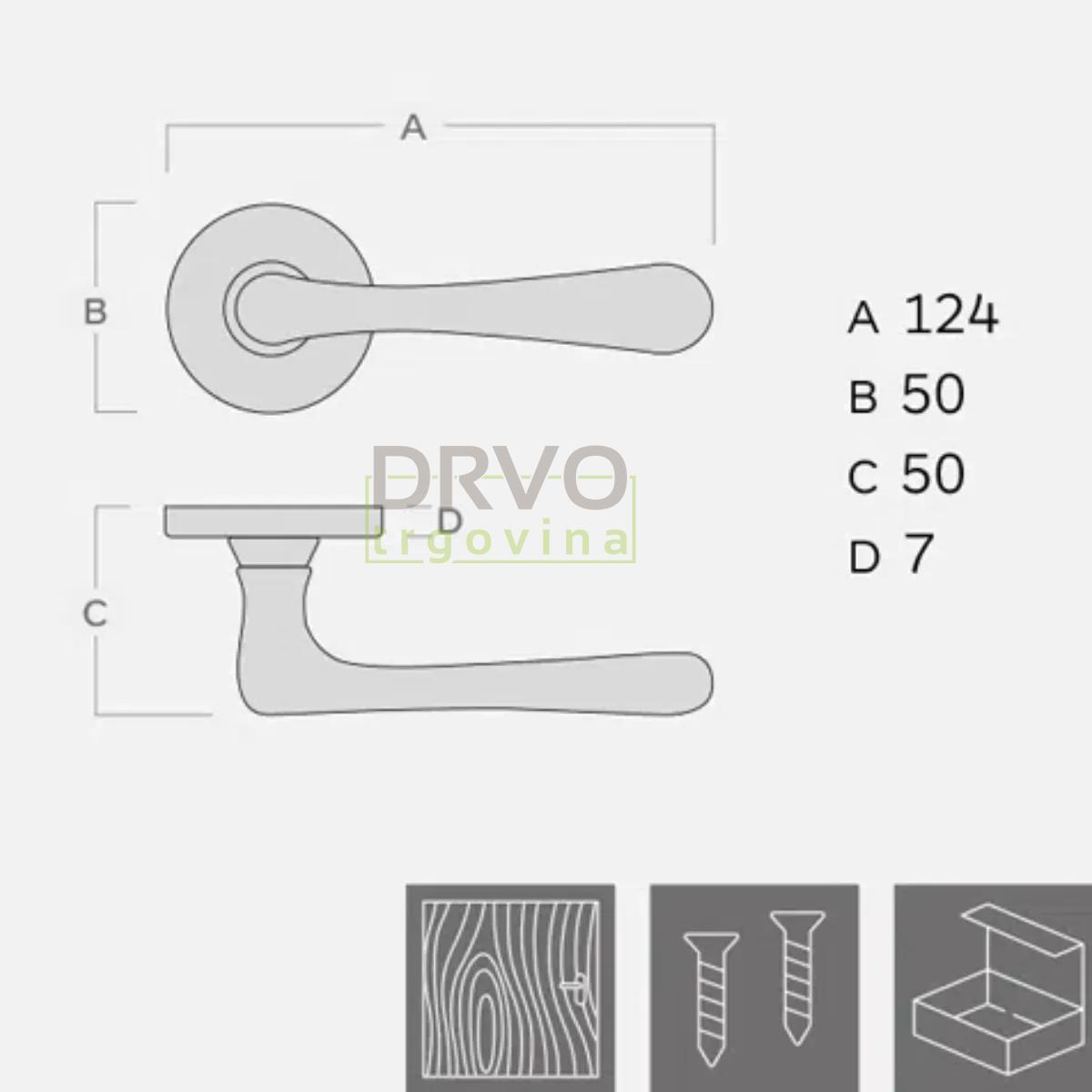 KVAKA STEFANIA MESING ROZETA KLJUČ 