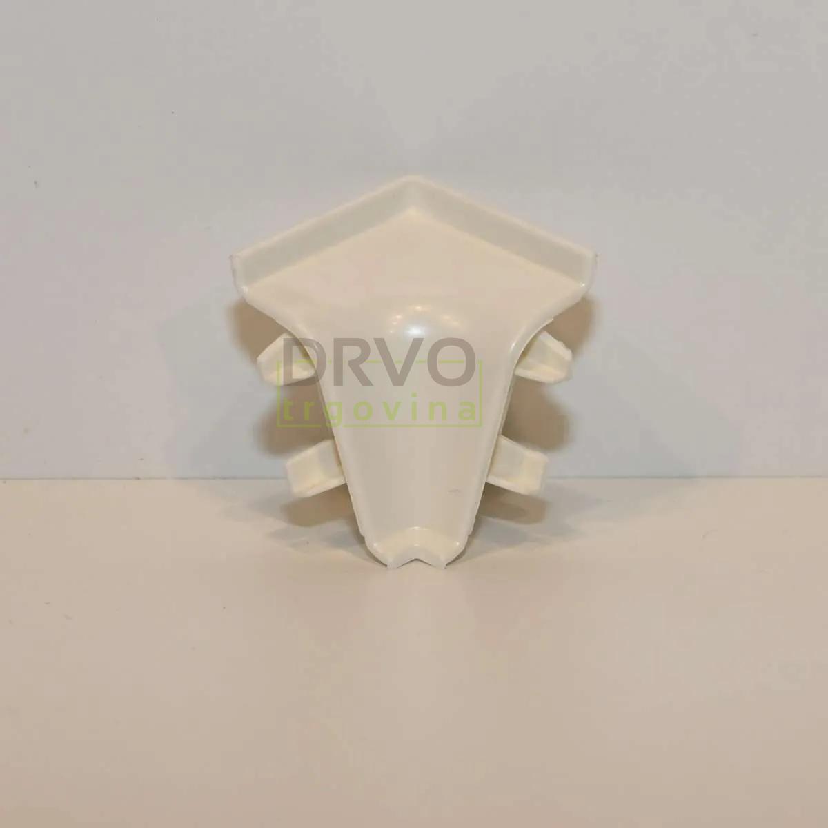 PVC KUT UNUTARNJI ZA LETVICU ZA RADNU PLOČU BIJELI 91115 