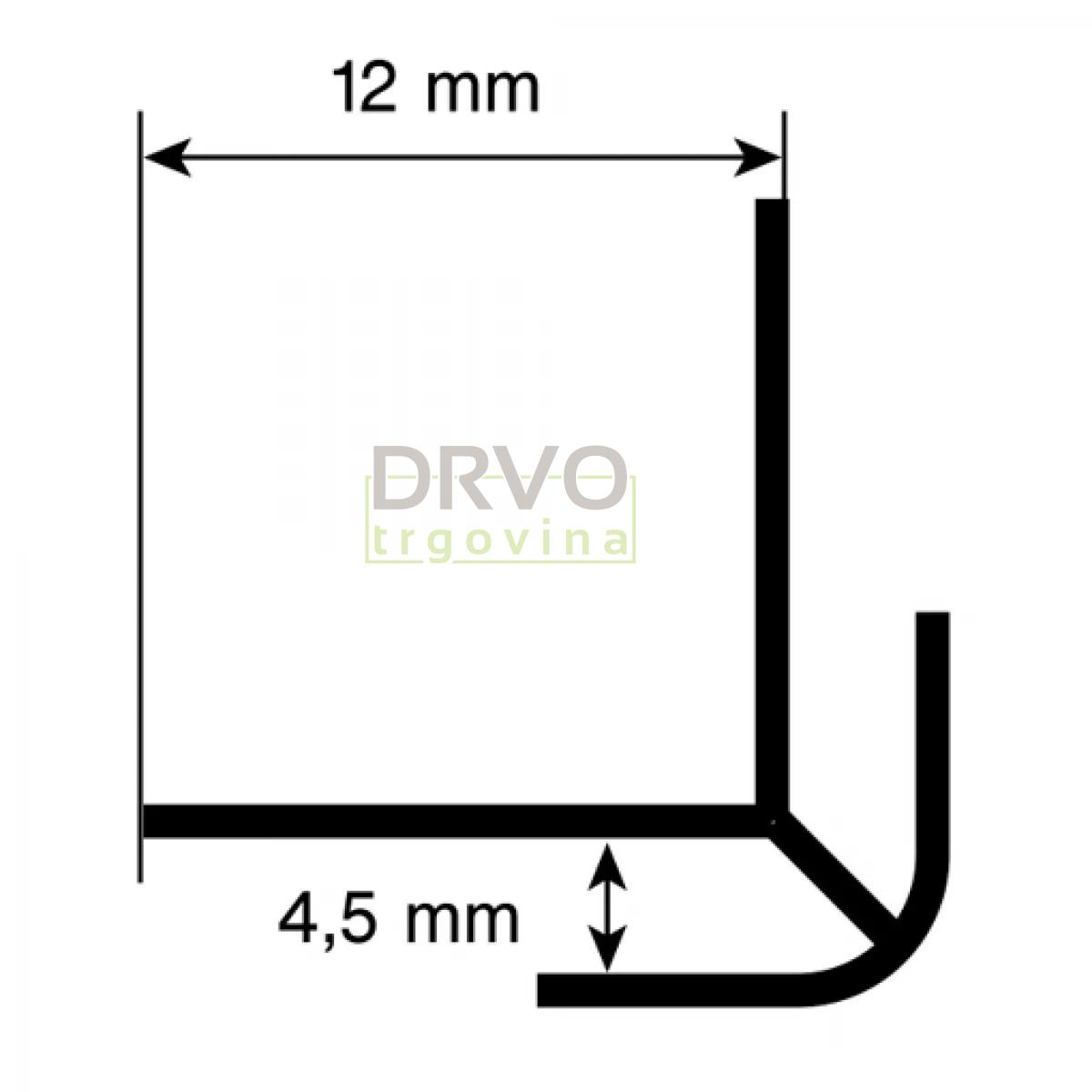 VANJSKI PROFIL ROCKO BIJELI 2800mm 