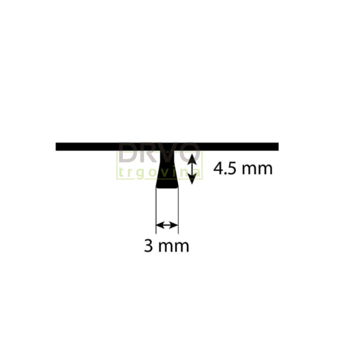 SPOJNI PROFIL SLIM ROCKO SREBRNI 2800mm 