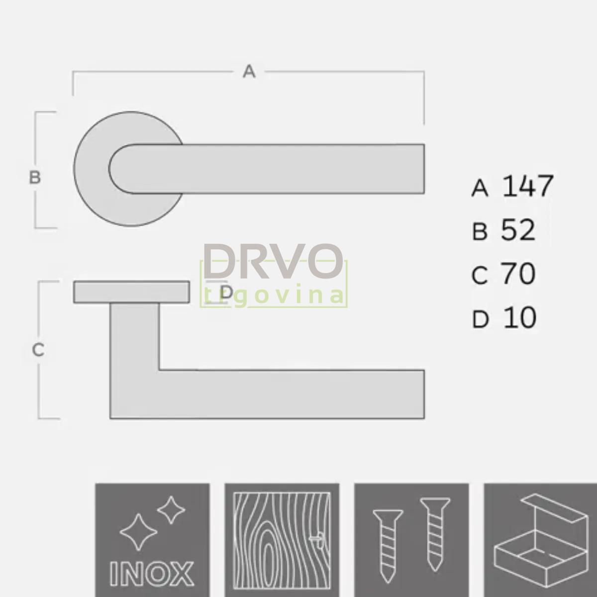 KVAKA METRO 102/236 ROZETA CRNA CILINDAR 20722 