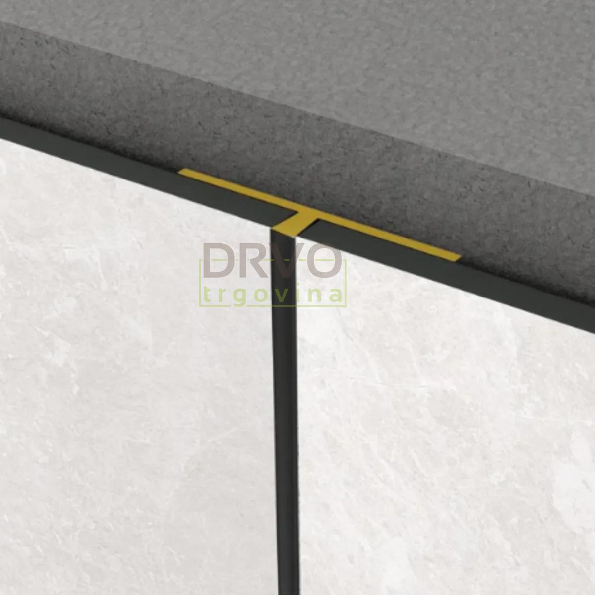 SPOJNI PROFIL SLIM ROCKO CRNI 2800mm 