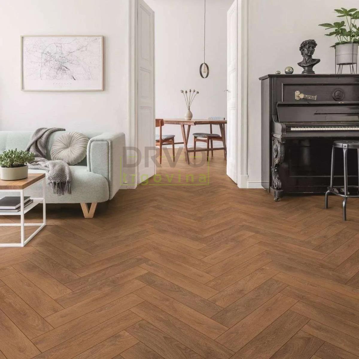 LAMINAT  8mm/Kl.32 HERRINGBONE MO.RE 8573 HRAST HARLECH RIBLJA KOST p=0,87 m2 