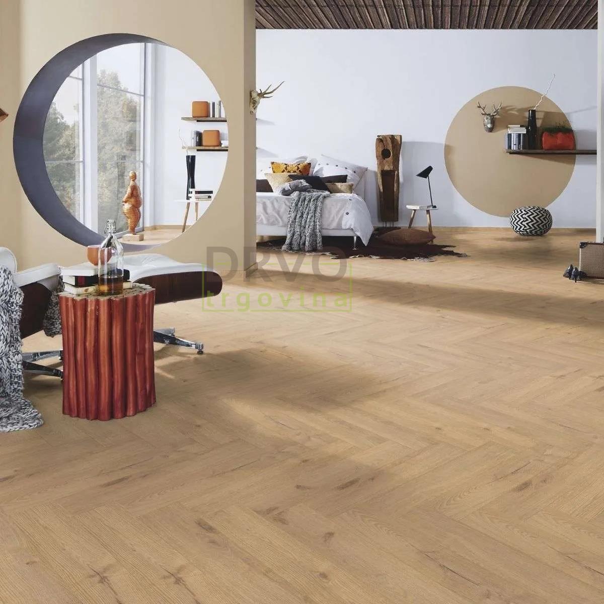 LAMINAT  8mm/Kl.32 HERRINGBONE MO.RE K326 HRAST SUNDANCE RIBLJA KOST p=0,87 m2 