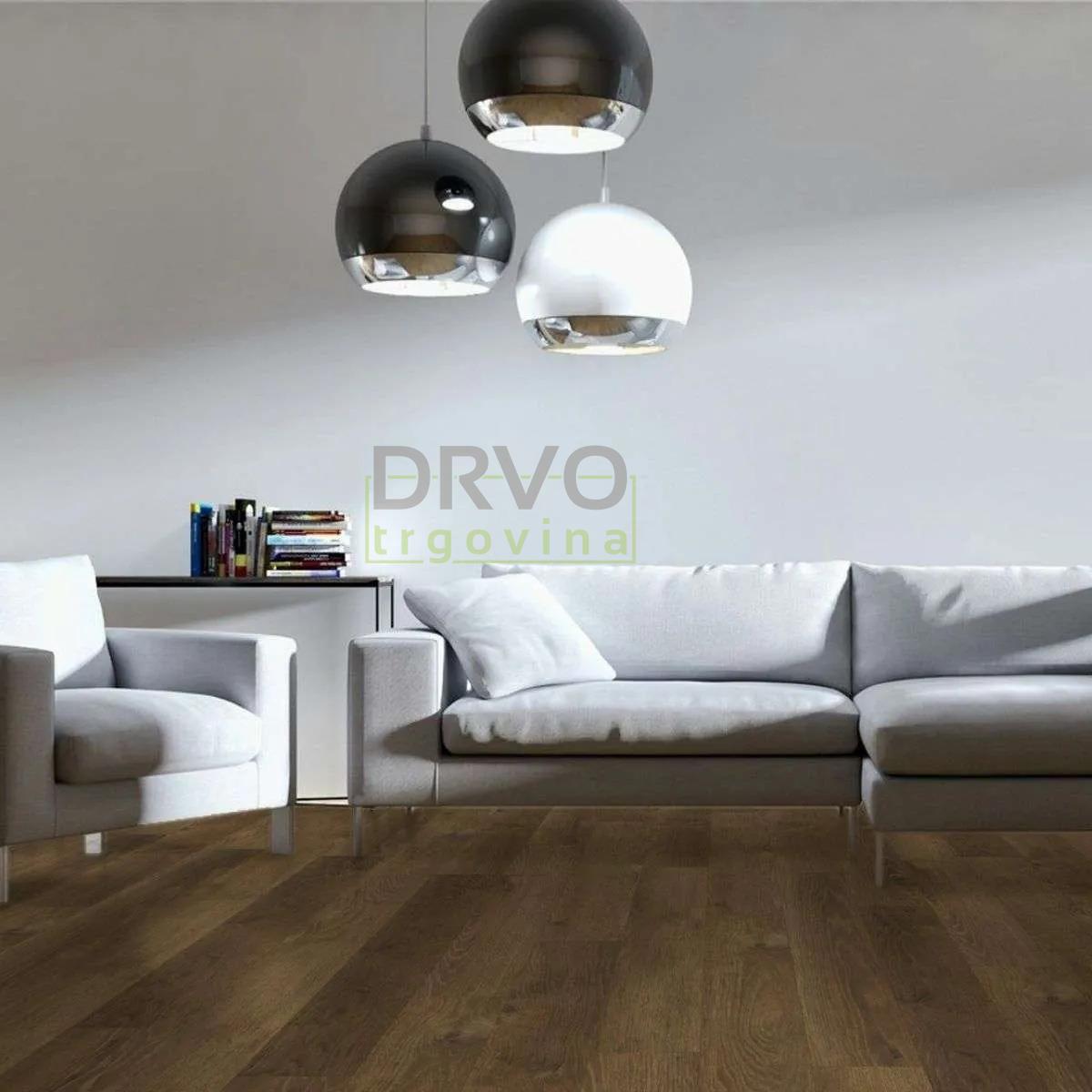 LAMINAT 10mm/Kl.33 KRONOSTEP PURE+ V FUGA K600 HRAST ROVAN p=1,758 m2 